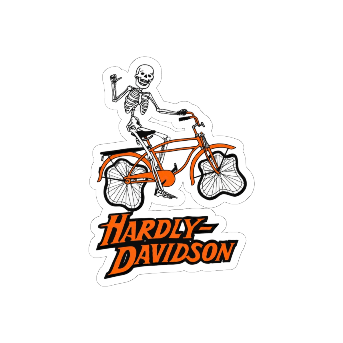 Hardly Davidson Sticker | Funny Biker Pun Vinyl Decal - alternate angle 2, merchandise